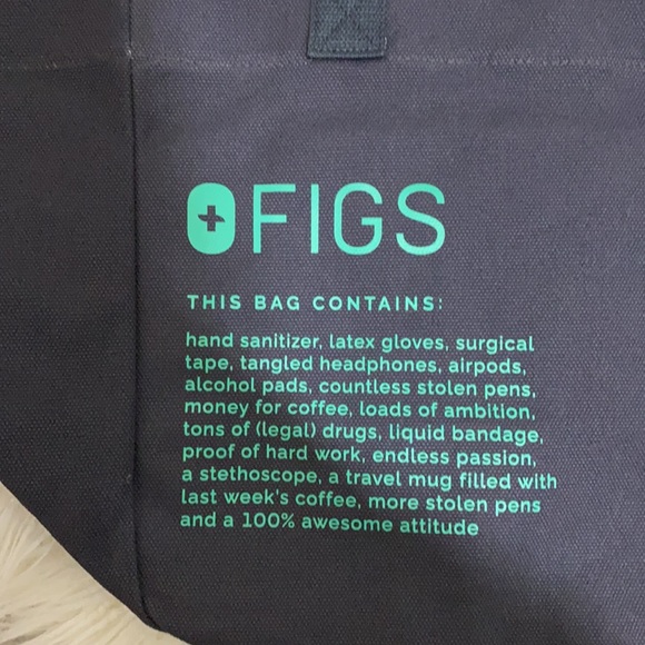 Figs Canvas Tote Charcoal - Picture 3 of 8